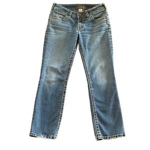 Silver Suki Cropped‎ Capri Blue Jeans Size 28
